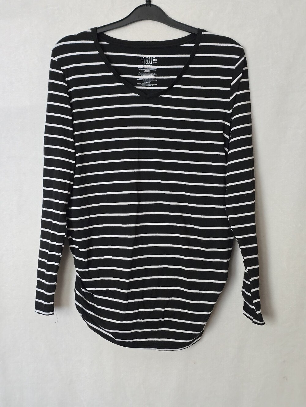 Time and Tru Maternity Striped Long Sleeve Tee - Size Small